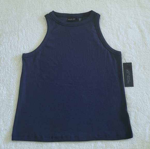 Rachel Zoe Tops - Rachel Zoe Sleeveless Fitted Ribbed Midnight🕛 Blue💙 Top  - NWT